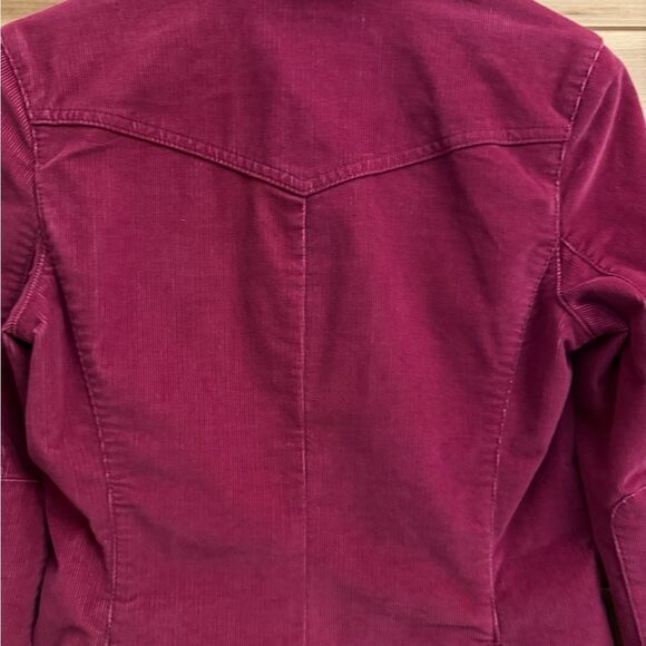Y2K GAP Size Small Pink Corduroy Floral Lined Button Front Spring Jacket - Picture 10 of 16